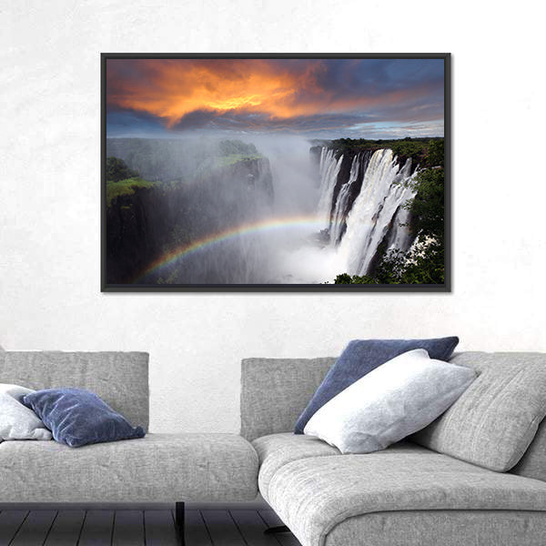 Victoria Falls In Zambia Canvas Wall Art