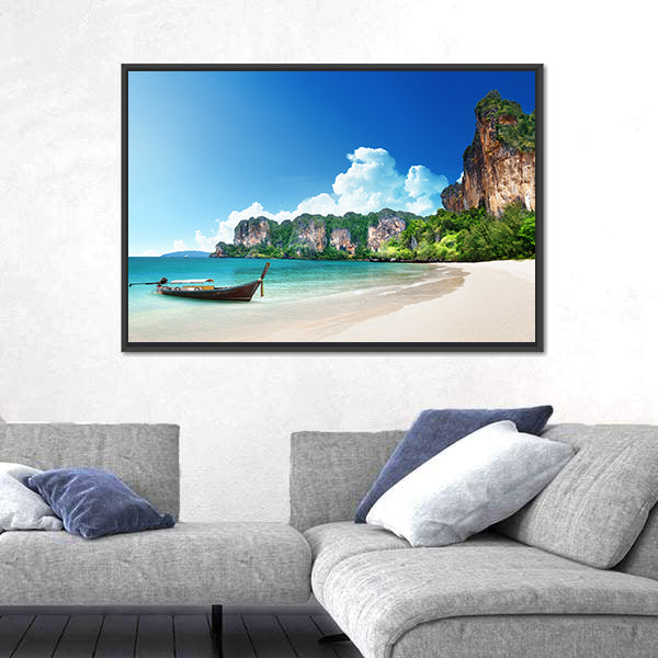 Railay Beach In Krabi Thailand Canvas Wall Art