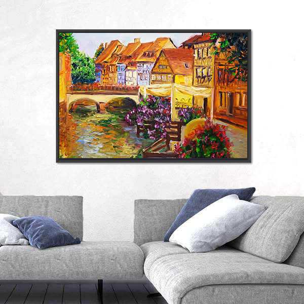 Venice Canal Oil Painting Canvas Wall Art