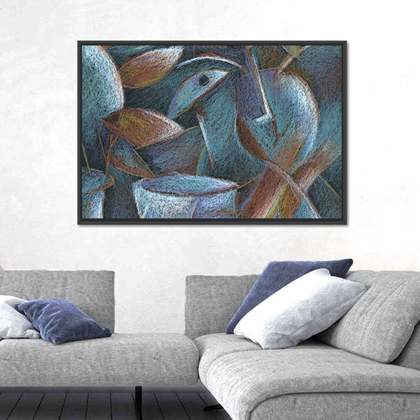 Cubist Pastel Abstract Canvas Wall Art