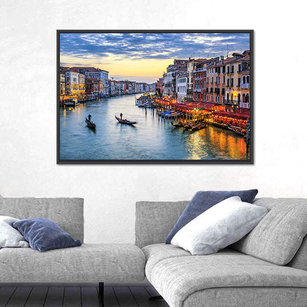 Grand Canal Venice at Sunset Canvas Wall Art
