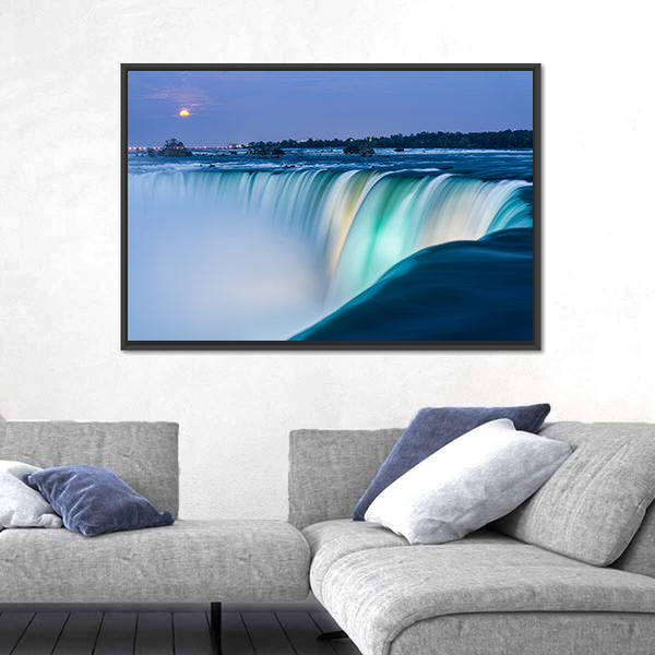 Dusk At Niagara Falls Canvas Wall Art