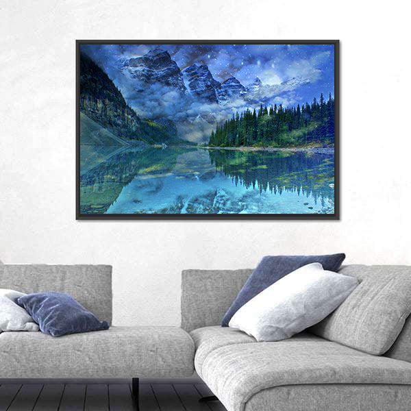 Moraine Lake In Banff Canvas Wall Art