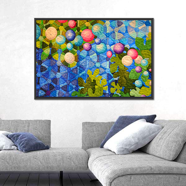 Contemporary Patchwork Quilt Canvas Wall Art