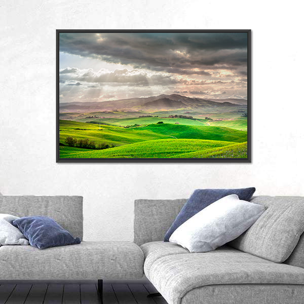 Tuscany Rolling Hills Farm Canvas Wall Art