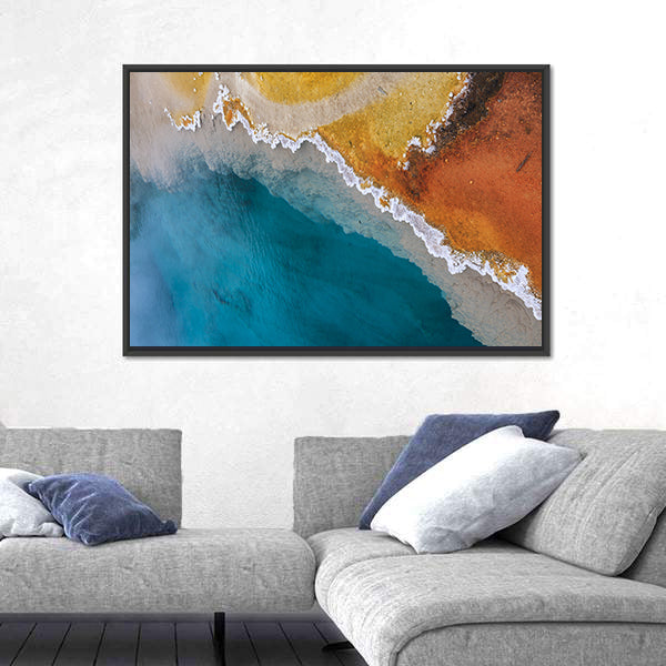 Hot Spring In Yellowstone National Park In Wyoming Canvas Wall Art