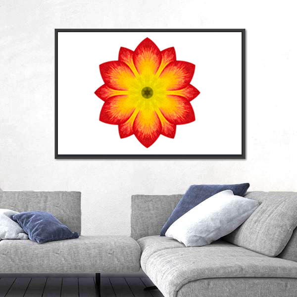 Primrose Mandala Flower Canvas Wall Art