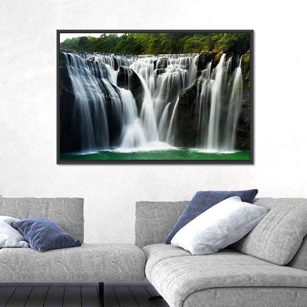 Waterfall In ShiFen Taiwan Canvas Wall Art