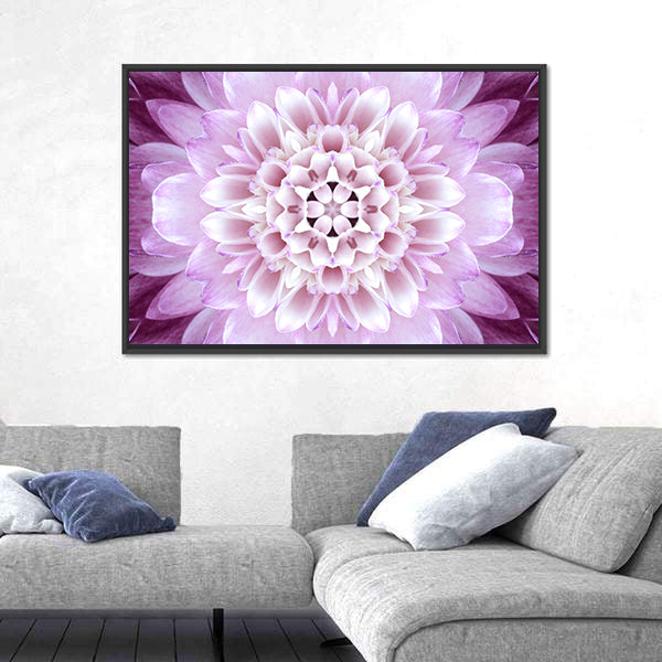 Purple Concentric Flower Canvas Wall Art