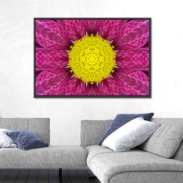 Purple Concentric Flower Canvas Wall Art