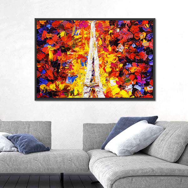Eiffel Tower In Paris Canvas Wall Art