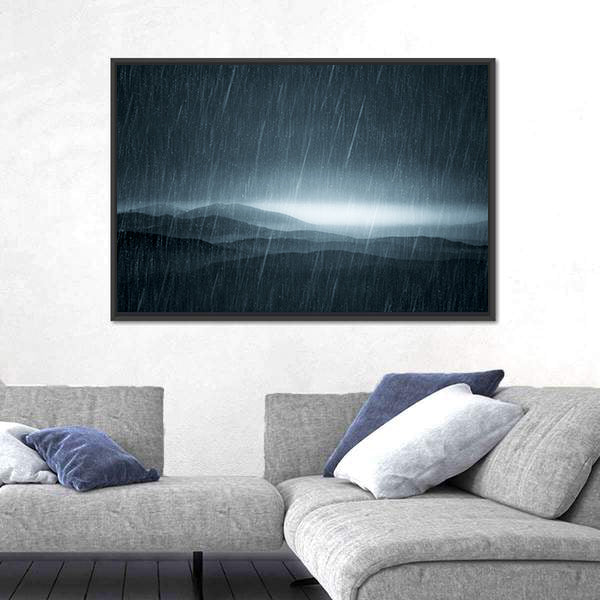 Rain Over Misty Meadows Canvas Wall Art