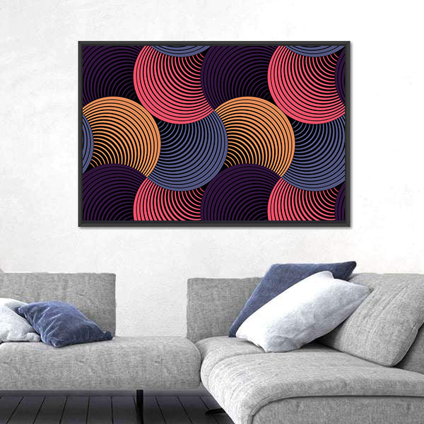 Geometric Petals Grid Canvas Wall Art