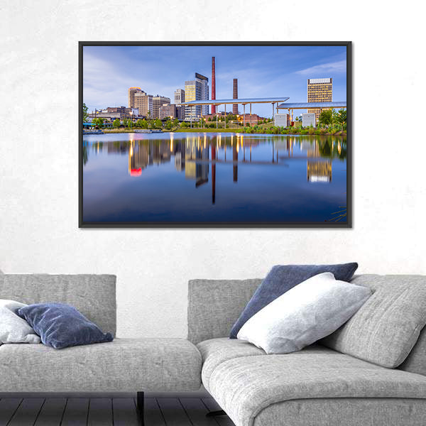 Alabama City Waterfront Skyline Canvas Wall Art