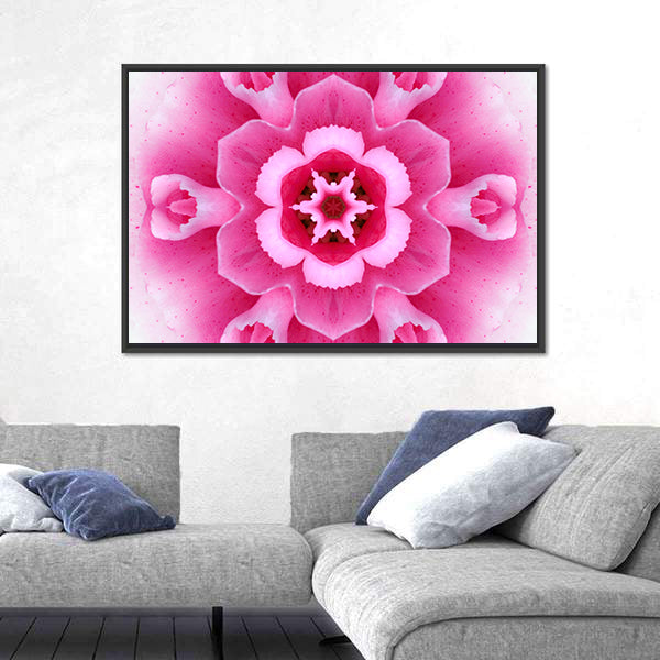 Pink Concentric Flower Canvas Wall Art