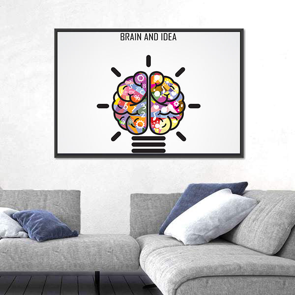Creative Brain Concept Canvas Wall Art