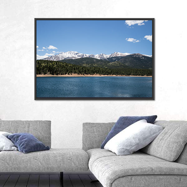 Pikes Peak Crystal Lake Canvas Wall Art
