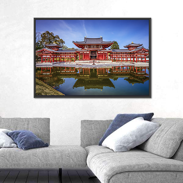 Byodo-in Temple Phoenix Hall Reflection Canvas Wall Art