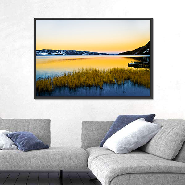 Lapland Lake In The North Of Sweden Canvas Wall Art