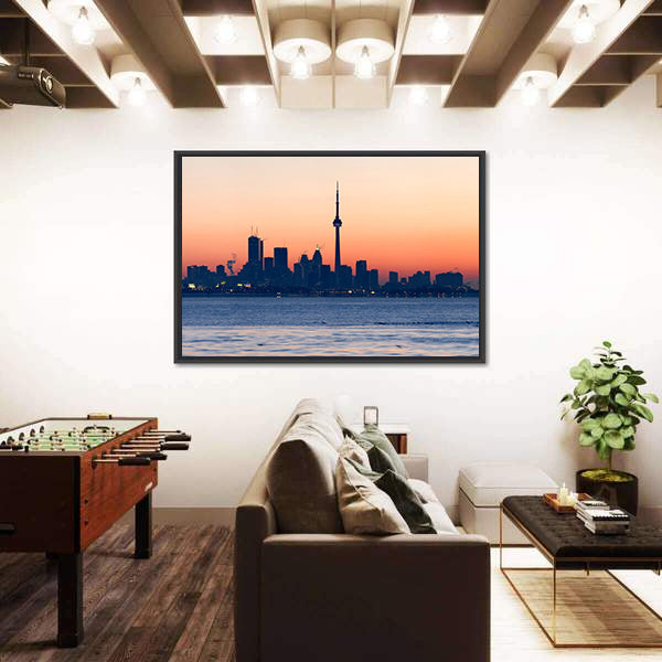 Toronto Skyline At Dawn Canvas Wall Art