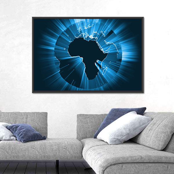 Globe Coast Land Light Explosion Canvas Wall Art