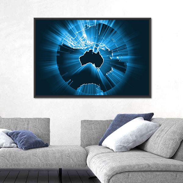 Coastline Starburst Light Flare Canvas Wall Art