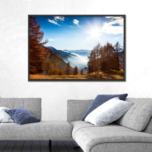 Italian Alps In Autumn Canvas Wall Art
