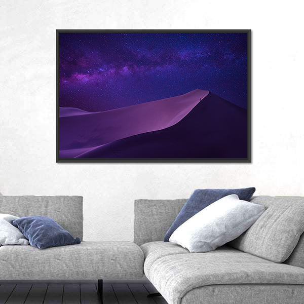 Milky Way Over Sahara Dunes Canvas Wall Art
