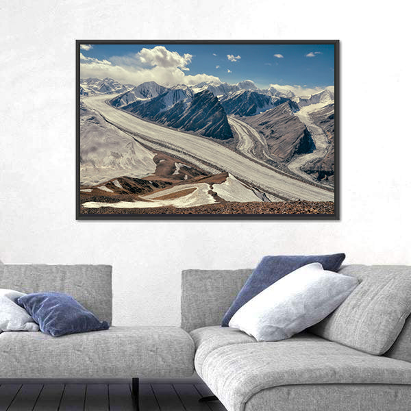 Fedchenko Glacier In Tajikistan Canvas Wall Art