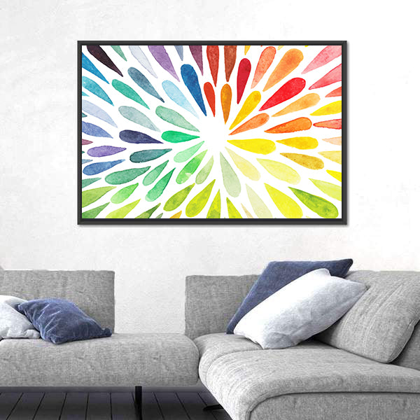 Colorful Splash Drops Canvas Wall Art