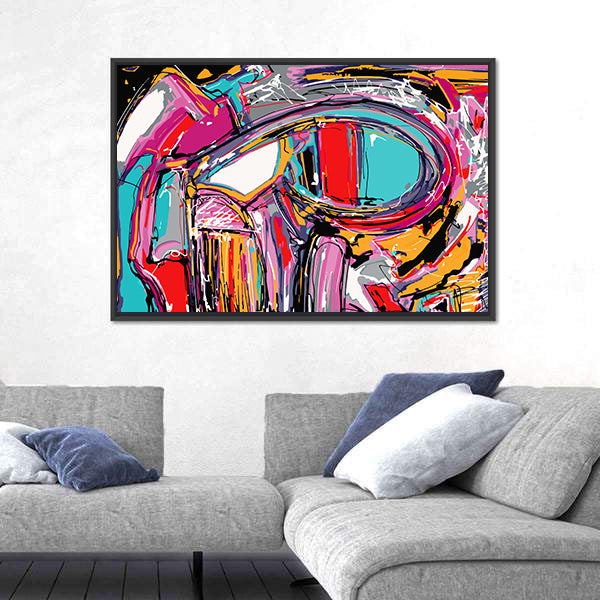 Hand Brush Texture Abstract Painting Canvas Wall Art