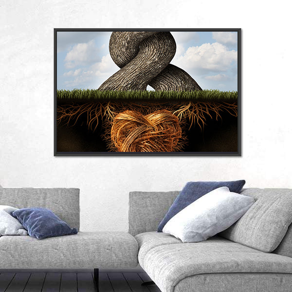 Growing In Love Concept Canvas Wall Art