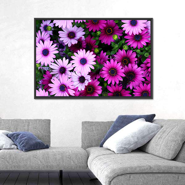 Flowers In The Garden Canvas Wall Art