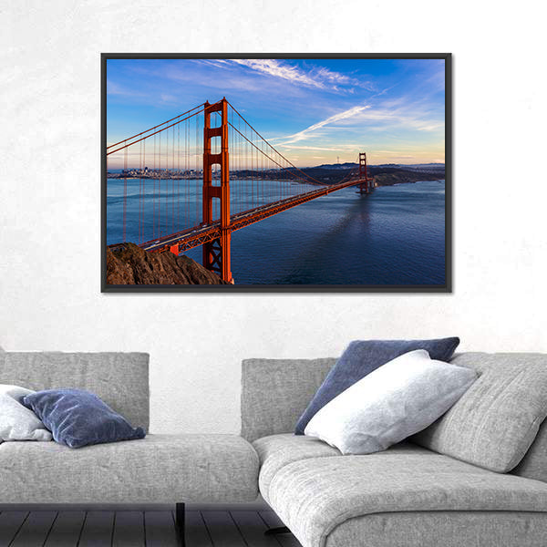 Golden Gate Bridge at Golden Hour San Francisco Canvas Wall Art