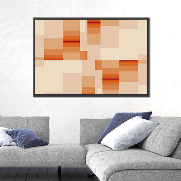 Digital Rectangles Abstract Canvas Wall Art