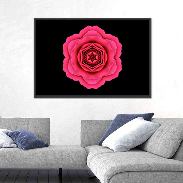 Pink Kaleidoscope Flower Canvas Wall Art