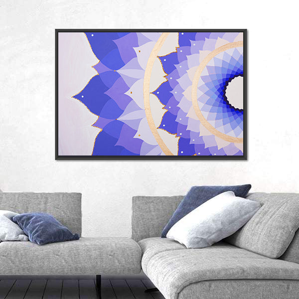 Purple Flower Mandala Canvas Wall Art