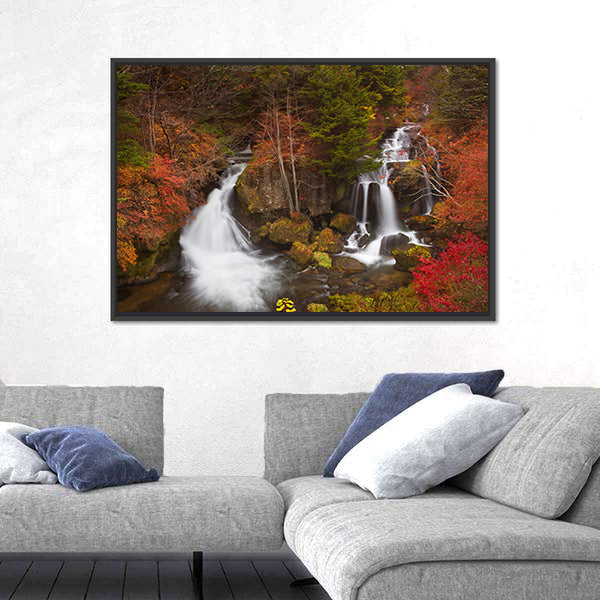 Ryuzu Falls Near Nikko Japan Canvas Wall Art