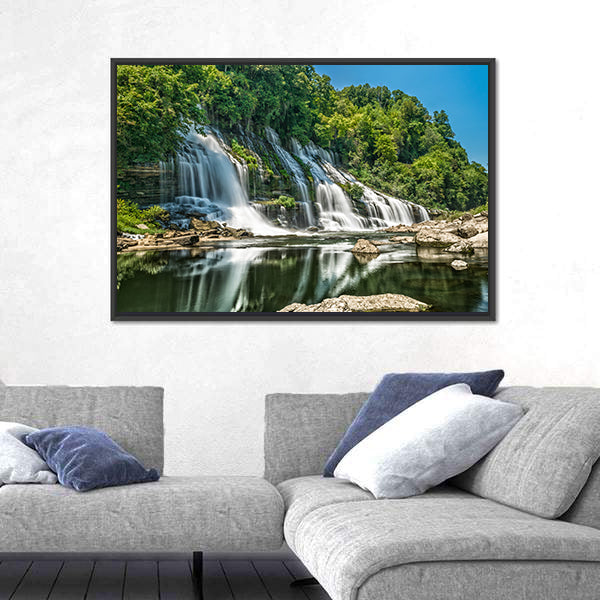Twin Falls in Tennessee Canvas Wall Art