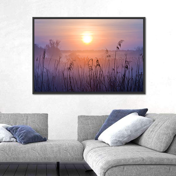 Shallow Depth Of Field At Sunset Canvas Wall Art