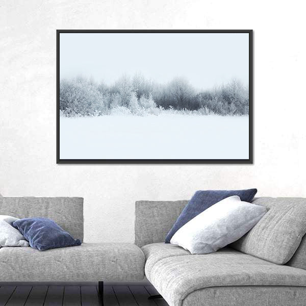 Winter Forest Landscape Canvas Wall Art