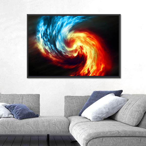 Twilight Smoke Vortex Canvas Wall Art