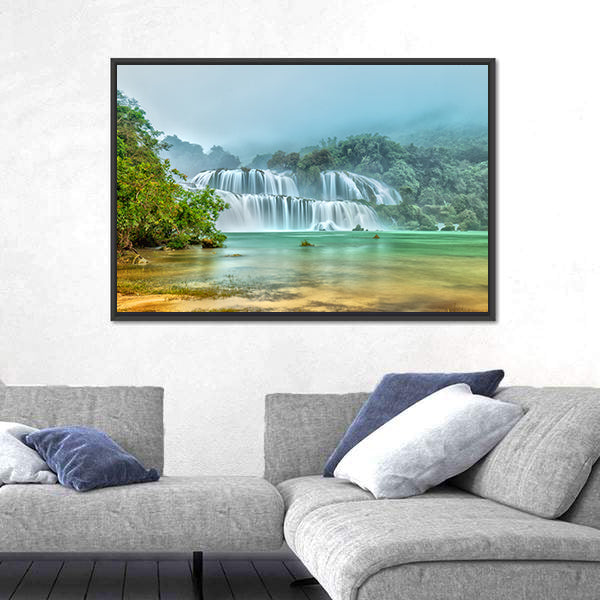 Ban Gioc Waterfall In Vietnam Canvas Wall Art