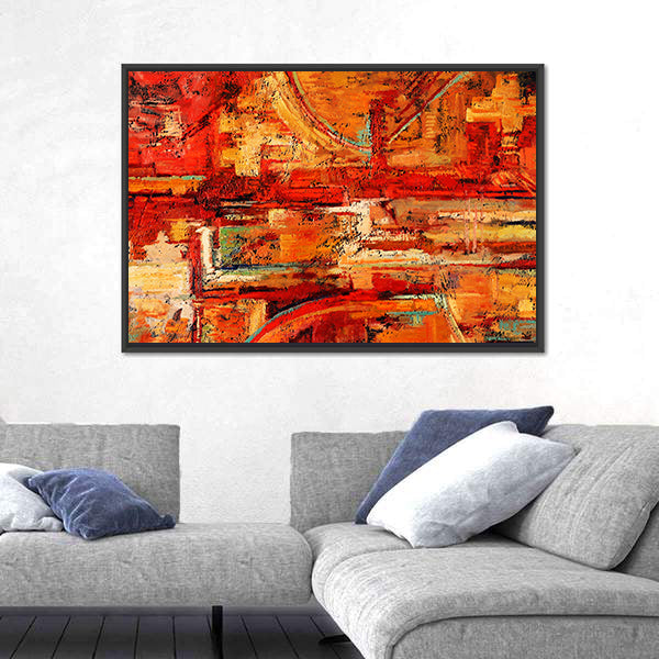 Oil Painting Brushstrokes Canvas Wall Art