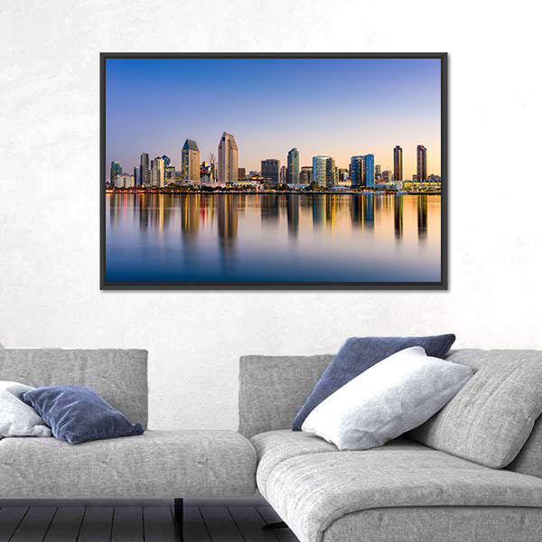 San Diego Skyline at Dusk Canvas Wall Art