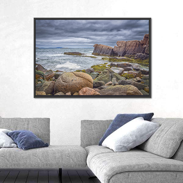 Rocky Coastline at Acadia National Park Canvas Wall Art