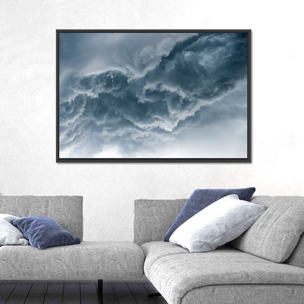 Dramatic Sky With Stormy Clouds Canvas Wall Art