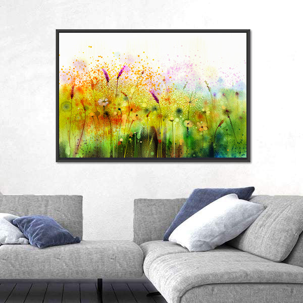 Cosmos Flowers Canvas Wall Art