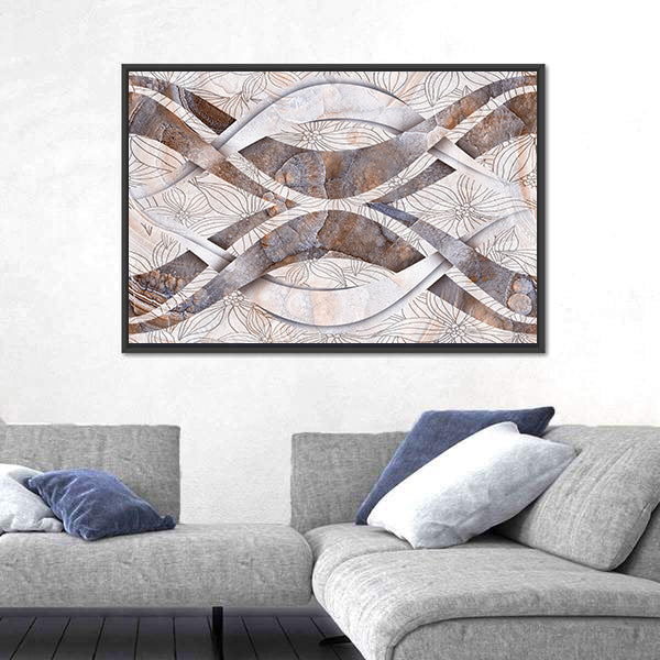 Seamless Stone Bands Abstract Canvas Wall Art