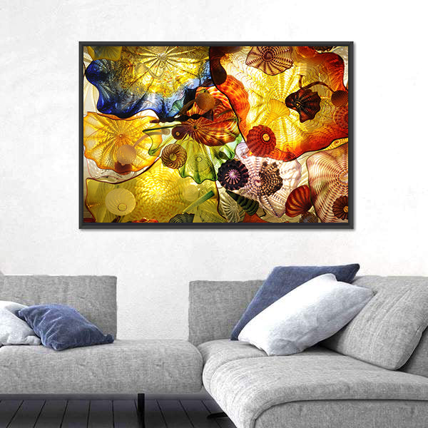 Colorful Artistic Work With Glass Canvas Wall Art